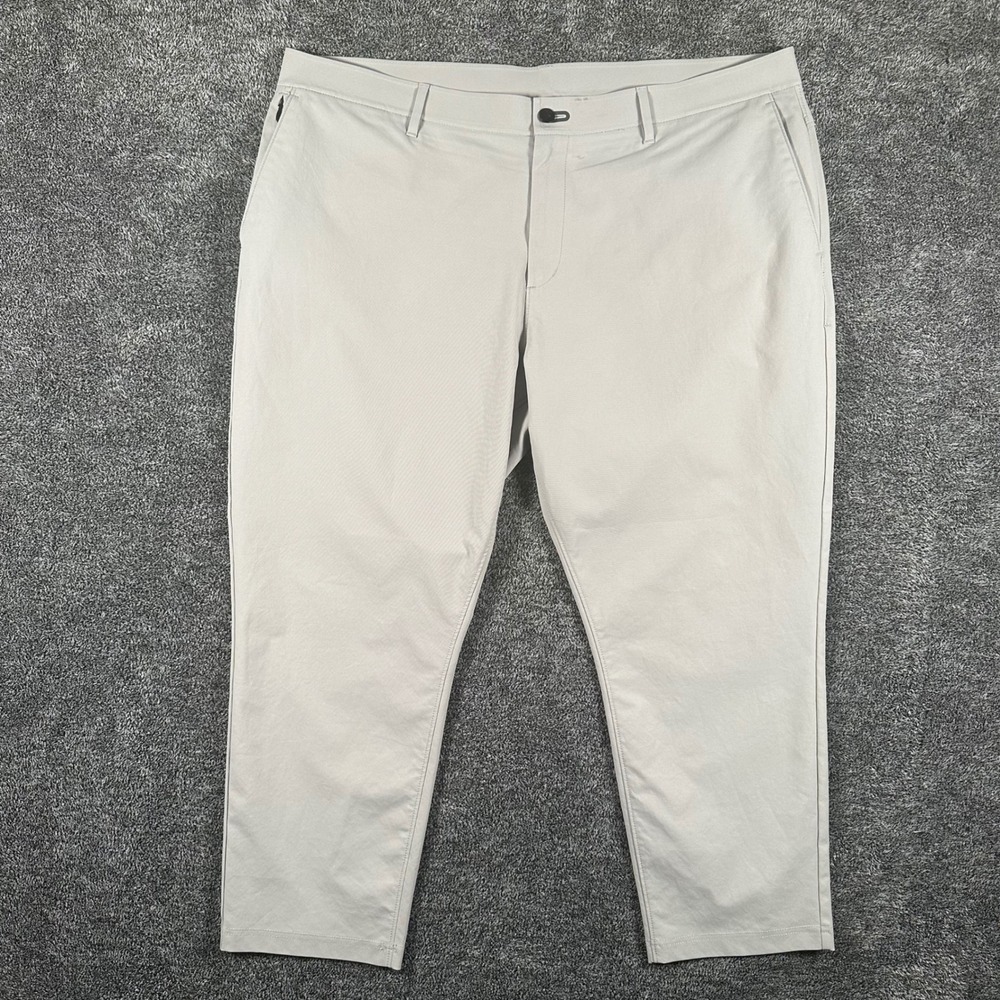 Public Rec Workday Pants Mens 42/28 Stone Straight Leg 5-Pocket Athleisure